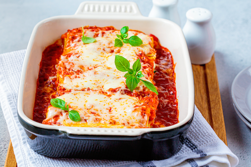 Italian Sausage and Beef Manicotti