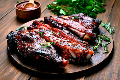 St Louis BBQ Ribs, Au Gratin Potatoes, Sweet Corn