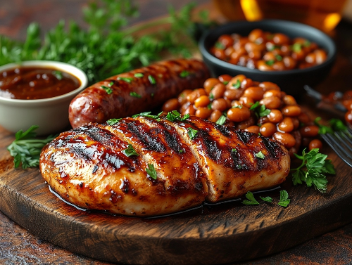 Barbecue Chicken N' Sausage Platter - NEW