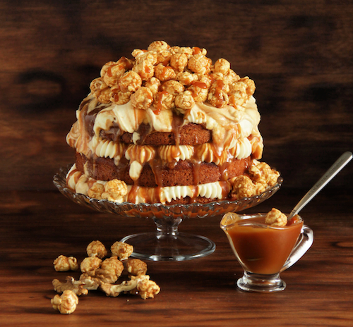 Caramel Cake Slice, Caramel POPCorn Topping - Sweet Saturday