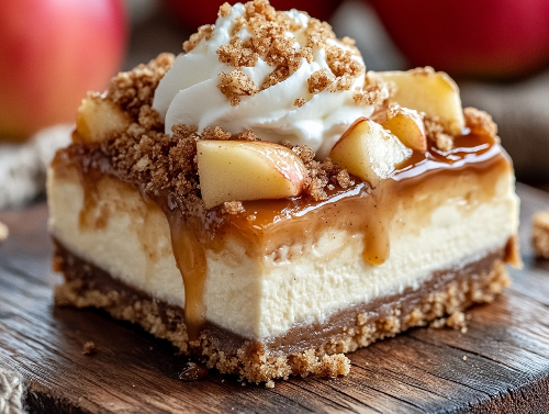 Caramel Apple Cheesecake, Graham Cracker Crust - Tuesday Treat