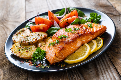Cedar Plank Salmon, Roasted Potatoes, & Veggies - NEW