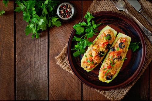 SS - Chicken Stuffed Zucchini - Lower Carb