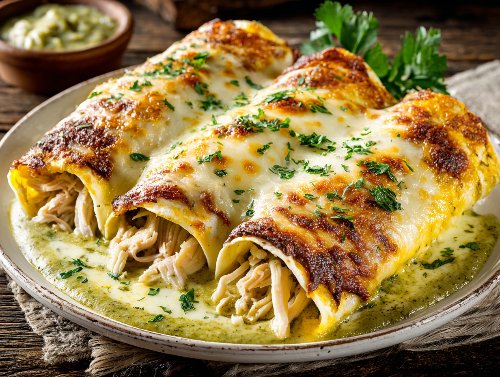 Chili Relleno Chicken Enchiladas