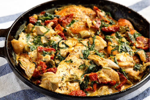 Creamy Tuscan Chicken & Penne