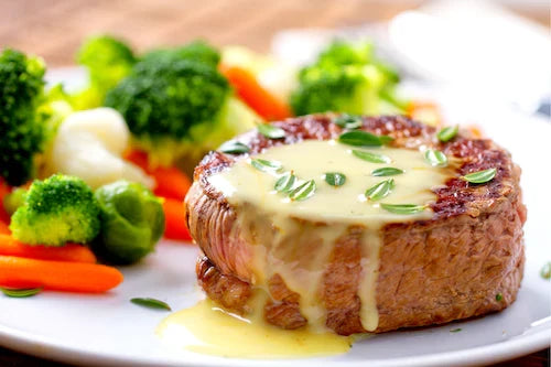 Grilled Filet Mignon Beurre Blanc, Au Gratin Potatoes & Veggies - NEW