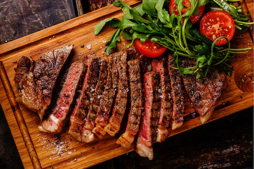 Grilled Skirt Steak with Queso Au Gratin Potatoes