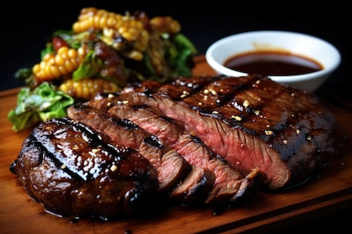 Honey Garlic Steak, Mini Corn On The Cob, Yukon Potatoes, Spinach Sauté - NEW