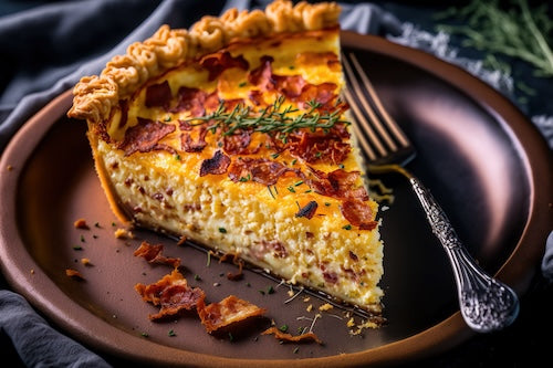 Hash Browns, Bacon, Sausage, Egg Quiche