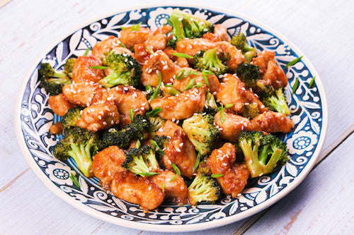 Honey Sesame Chicken Broccoli Rice