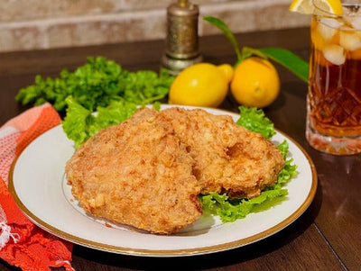 Sweet Tea Fried Chicken, Buttermilk Mashed Potatoes, Sweet Corn