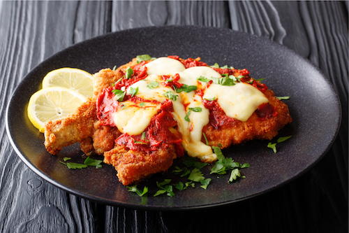 Italian Beef Milanese, with Spaghetti