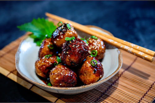 Korean Style Meatballs and House Fried Rice