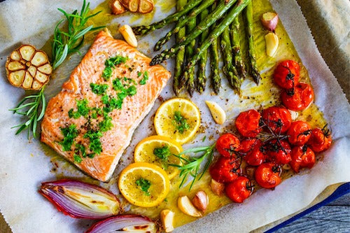 Lemon Zest Salmon, Loaded Veggie Platter - NEW