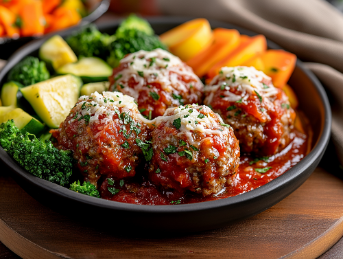 Lower Carb - Meatballs and Veggies