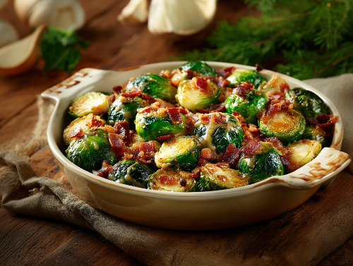 Maple Bacon Brussels Sprouts