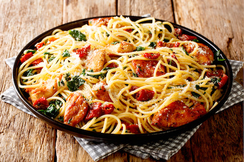 Mediterranean Chicken Spaghetti