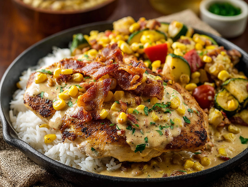 Mexican Street Corn Skillet Chicken