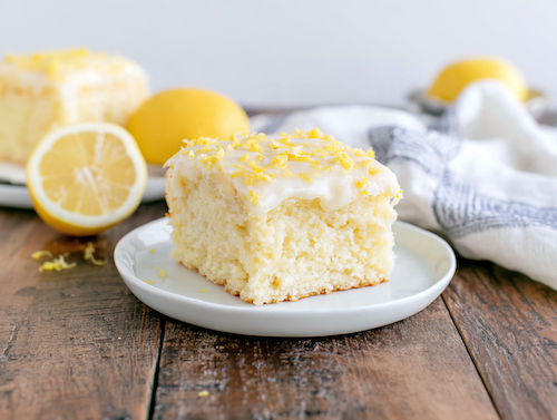 Lemon Zest Cake Slice