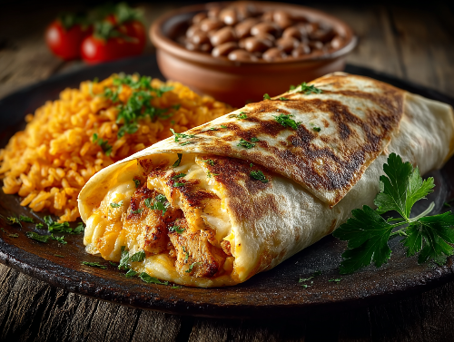 Monterey Garlic Chicken Burrito