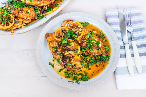 Moroccan Chermoula Chicken with Veggie Rice Pilaf