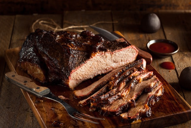 Smoked Brisket with Mac N Cheese