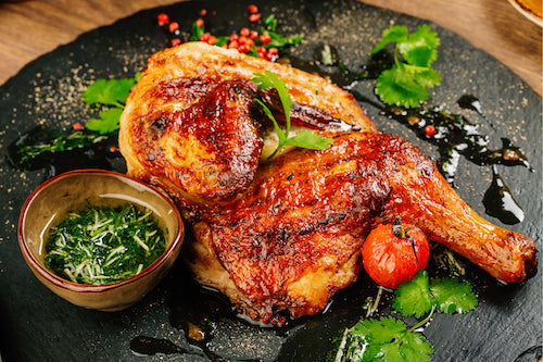 Rosemary Chicken, Herb Rice, Veggies