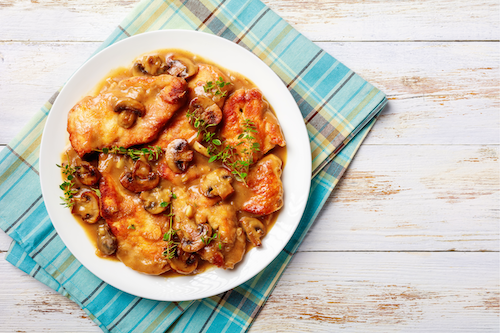 Rustic Style Chicken Marsala & Veggies - Lower Carb