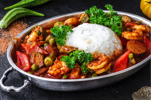 Seafood Gumbo with Cauliflower Rice - Low Carb