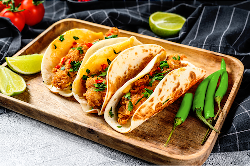 Santa Fe Tacos with Hatch Chile Queso
