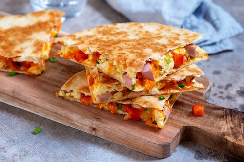 Scrambled Eggs Ham Quesadillas - NEW