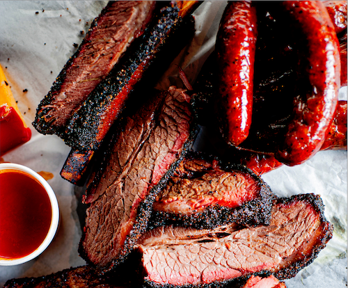 Summer Brisket and Sausage Dinner - Lower Carb
