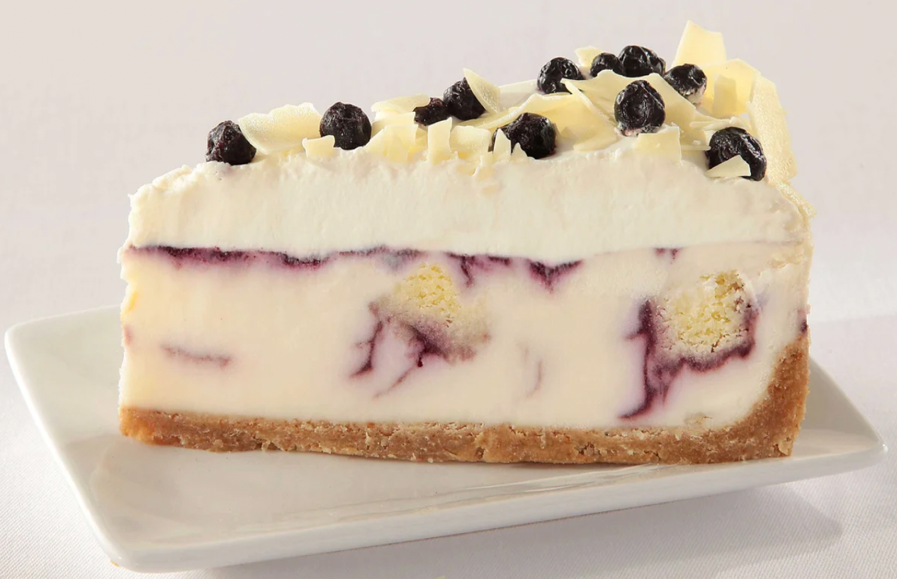 White Chocolate Blueberry Cobbler Cheesecake