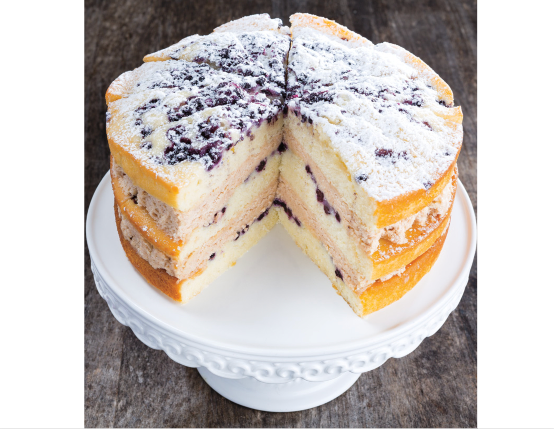 Wild Blueberry Flapjack Cake Slice