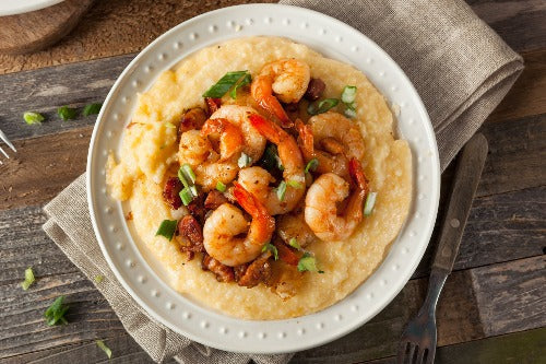 Shrimp, Sausage, and Polenta