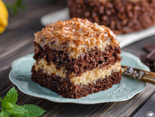 Slice of German Chocolate Cake - Sweet Saturday