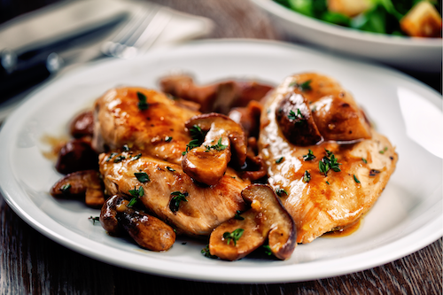 Smothered Mushroom Chicken, Mashed Potatoes - New