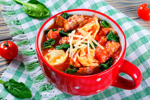 Sweet Italian Sausage and Tortellini Soup