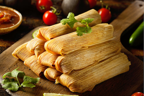 Triple Cheese Tamales, Fiesta Black Beans, Spanish Rice - New