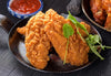 Waffle Battered Fried Chicken, Mashed Potatoes, Fresh Corn - NEW