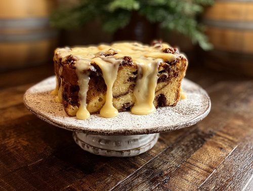 Whiskey Cinnamon Raisin Bread Pudding - NEW