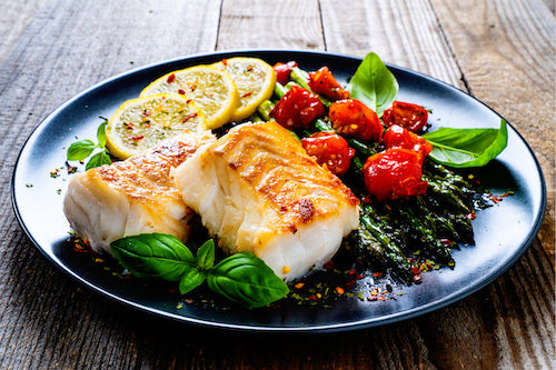 Garlic Buttered Mahi-Mahi with Seasonal Veggies