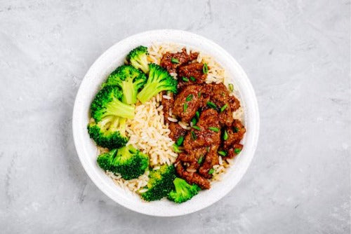 Beef Broccoli Stir Fry with Fried Rice