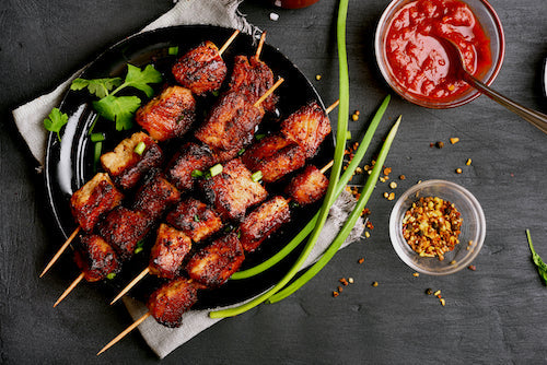 Lower Carb - BBQ Beef Tenderloin Kabobs with Vegetables