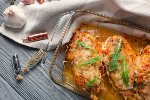 Lower Carb - Grilled Chicken Parmesan and Vegetable