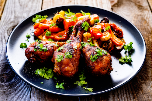 Lower Carb - Dry Rub Chicken, Roasted Vegetable Medley