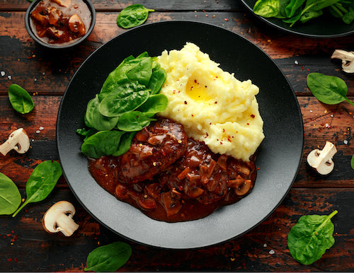 Salisbury Steak With Truffle Mushroom Gravy