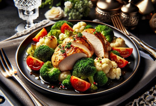 Zesty Chicken, Broccoli Cauliflower, & Tomato Bake Pie - NEW