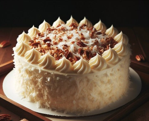 White German Chocolate Cake Slice - Sweet Saturday