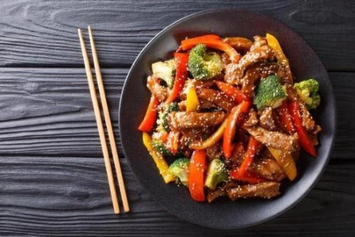 Teriyaki Beef & Fried Rice. Our tender Teriyaki Beef is a delicious blend of savory and sweet flavors. Served with fried rice and vegetables in a light teriyaki sauce, topped with sesame seeds. This dish is sure to become a family favorite. Enjoy!